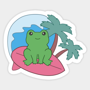 Frog at the beach Sticker